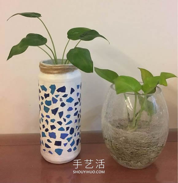 把蛋殼貼到玻璃瓶上 自制漂亮花瓶的方法！ -  rpnrmr.com