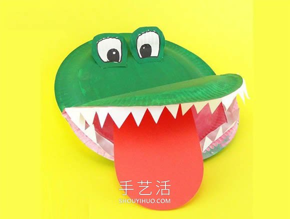 蛋糕紙盤再利用！簡(jiǎn)單手工制作鱷魚(yú)的做法 -  rpnrmr.com