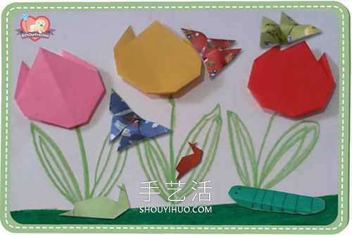 簡(jiǎn)單容易學(xué)！兒童手工折紙郁金香的視頻教程 -  rpnrmr.com
