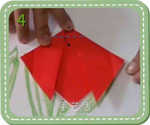 簡(jiǎn)單容易學(xué)！兒童手工折紙郁金香的視頻教程 -  rpnrmr.com