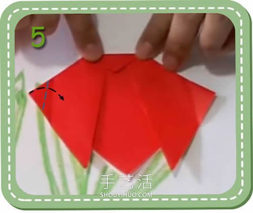 簡(jiǎn)單容易學(xué)！兒童手工折紙郁金香的視頻教程 -  rpnrmr.com