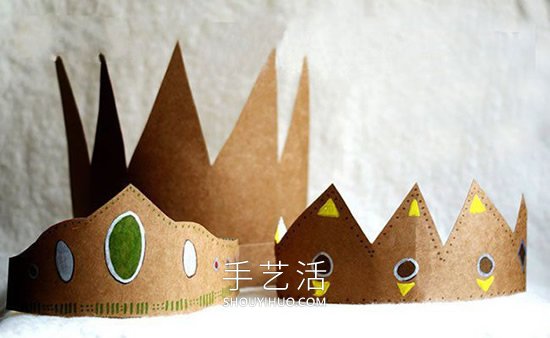 硬紙板手工制作兒童皇冠玩具的做法 -  rpnrmr.com