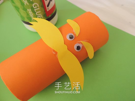 卷紙筒手工制作大胡子老爺爺?shù)淖龇▓D解 -  rpnrmr.com