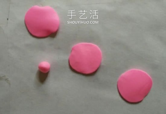 超輕粘土手工制作玫瑰花頭繩的做法圖解 -  rpnrmr.com