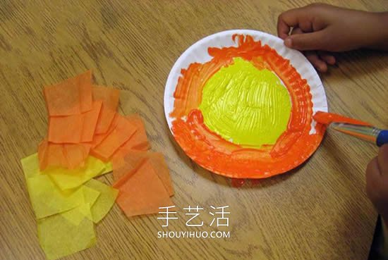 最簡(jiǎn)單手工制作紙盤(pán)太陽(yáng)的做法教程 -  rpnrmr.com