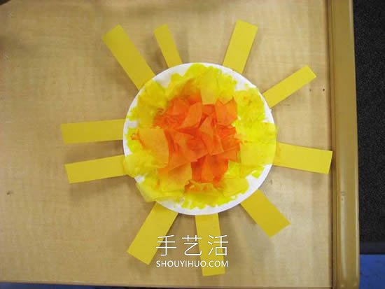 最簡(jiǎn)單手工制作紙盤(pán)太陽(yáng)的做法教程 -  rpnrmr.com