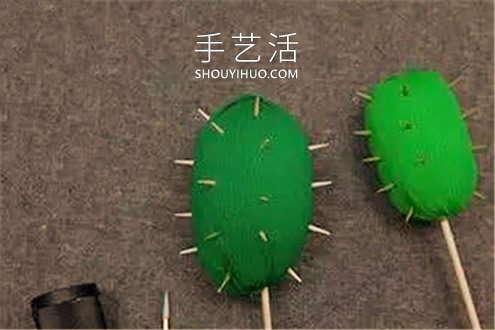 皺紋紙手工制作開花的仙人掌的做法教程 -  rpnrmr.com