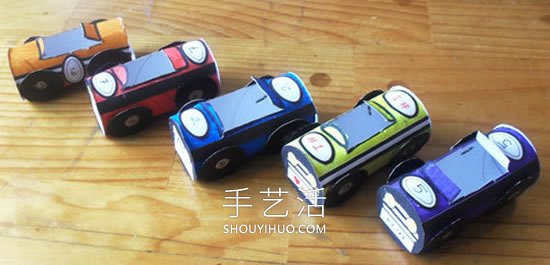 幼兒園卷紙筒小手工 制作可愛的小汽車玩具 -  rpnrmr.com