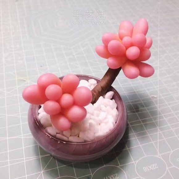 漂亮逼真的桃之卵！超輕粘土DIY多肉植物教程 -  rpnrmr.com