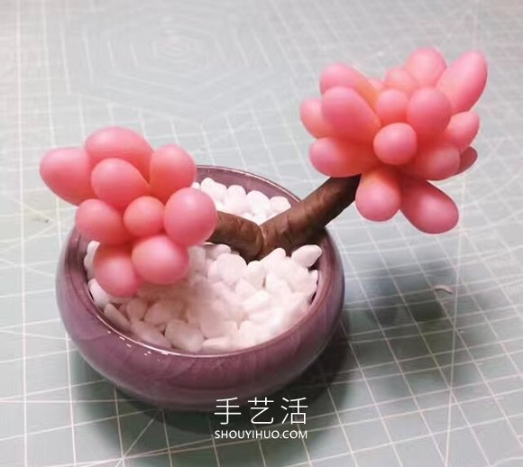 漂亮逼真的桃之卵！超輕粘土DIY多肉植物教程 -  rpnrmr.com