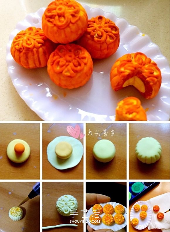 以假亂真！有趣的中秋節(jié)粘土月餅制作圖解 -  rpnrmr.com