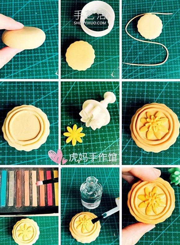 以假亂真！有趣的中秋節(jié)粘土月餅制作圖解 -  rpnrmr.com