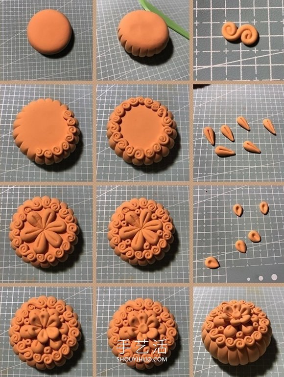 以假亂真！有趣的中秋節(jié)粘土月餅制作圖解 -  rpnrmr.com
