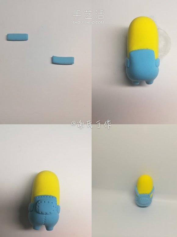 超輕粘土手工制作戴帽子小黃人的做法圖解 -  rpnrmr.com