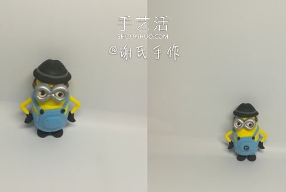 超輕粘土手工制作戴帽子小黃人的做法圖解 -  rpnrmr.com