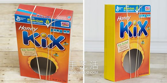 紙盒廢物利用小制作 自制兒童吉他的方法教程 -  rpnrmr.com