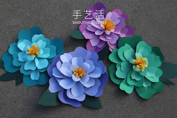 用紙手工制作立體牡丹花的做法教程 -  rpnrmr.com