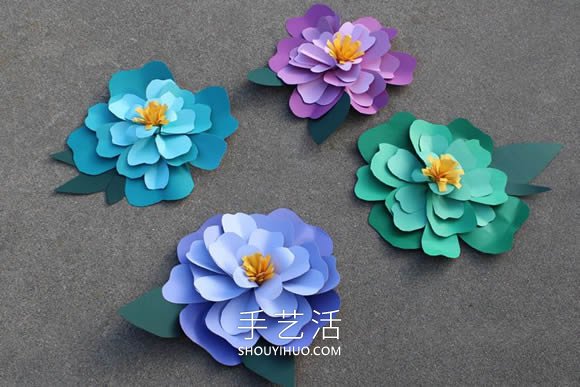 用紙手工制作立體牡丹花的做法教程 -  rpnrmr.com