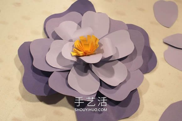 用紙手工制作立體牡丹花的做法教程 -  rpnrmr.com