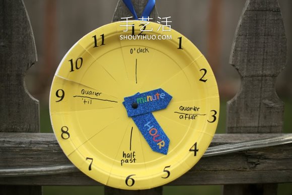 幼兒手工制作認(rèn)識(shí)時(shí)間的掛鐘玩具做法教程 -  rpnrmr.com