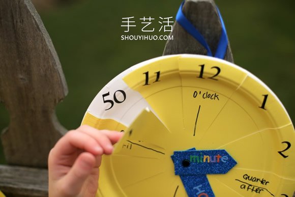 幼兒手工制作認(rèn)識(shí)時(shí)間的掛鐘玩具做法教程 -  rpnrmr.com