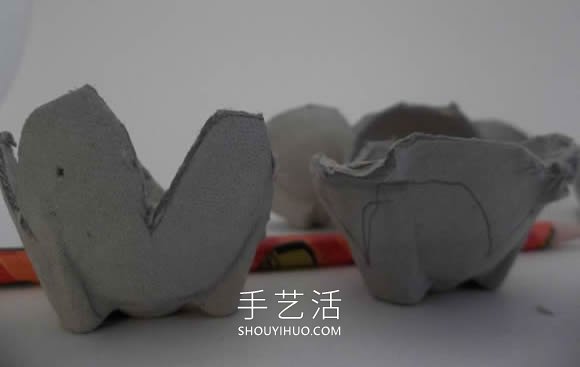 雞蛋保護托廢物利用 手工制作花朵的做法 -  rpnrmr.com