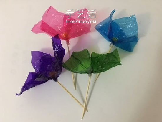 玻璃紙簡單手工制作花朵的做法教程 -  rpnrmr.com