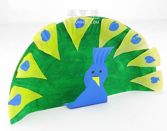 幼兒園手工制作紙盤孔雀的做法教程 -  rpnrmr.com