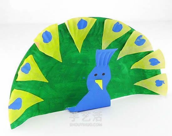 幼兒園手工制作紙盤孔雀的做法教程 -  rpnrmr.com