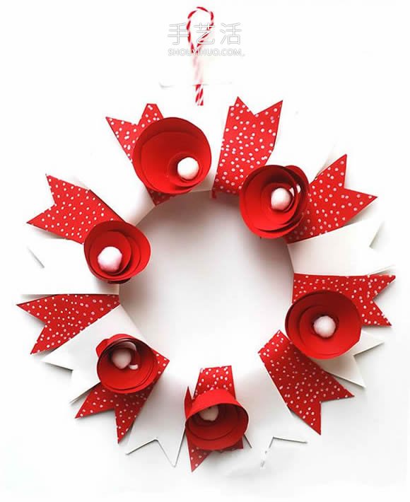 自制圣誕花環(huán)的方法 簡(jiǎn)單漂亮的幼兒園手工 -  rpnrmr.com