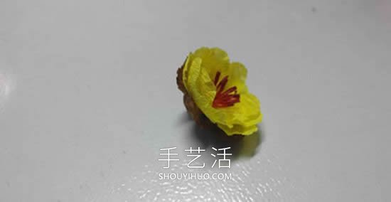 皺紋紙手工制作簡(jiǎn)單臘梅花的做法教程 -  rpnrmr.com