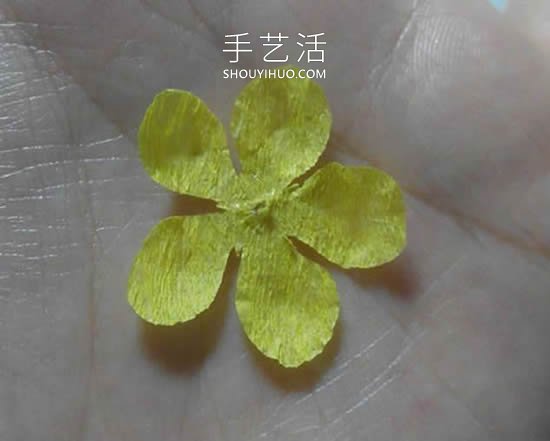 皺紋紙手工制作簡(jiǎn)單臘梅花的做法教程 -  rpnrmr.com
