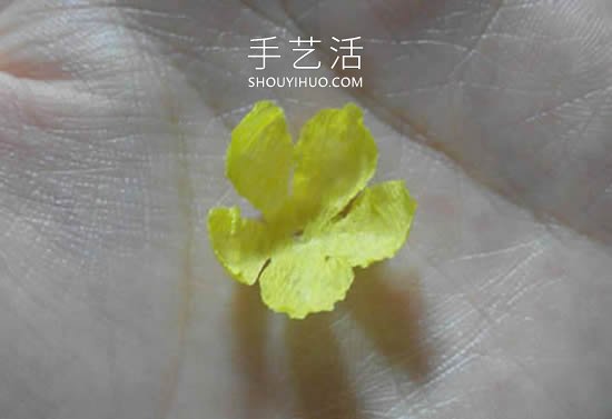 皺紋紙手工制作簡(jiǎn)單臘梅花的做法教程 -  rpnrmr.com