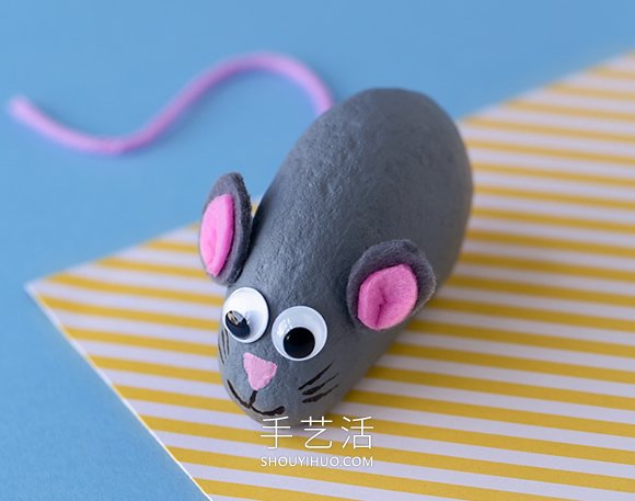 簡單又可愛的石頭畫 用鵝卵石制作小老鼠！ -  rpnrmr.com