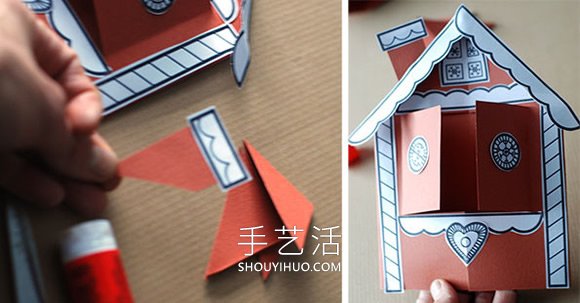 簡單自制圣誕風格小屋相框的方法教程 -  rpnrmr.com