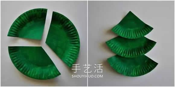 幼兒園手工制作紙盤圣誕樹的做法教程 -  rpnrmr.com