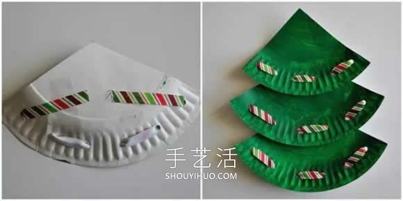 幼兒園手工制作紙盤圣誕樹的做法教程 -  rpnrmr.com