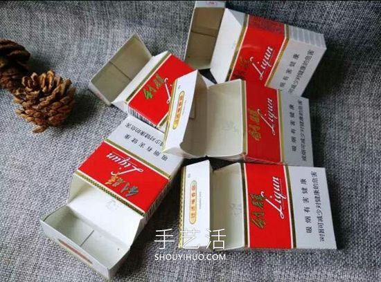空煙盒廢物利用 手工制作花朵煙灰缸/垃圾盒 -  rpnrmr.com