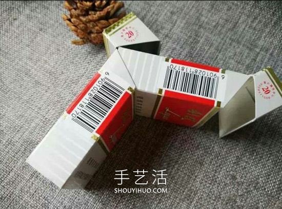 空煙盒廢物利用 手工制作花朵煙灰缸/垃圾盒 -  rpnrmr.com