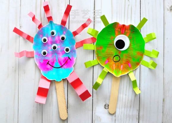 幼兒園簡(jiǎn)單手工制作萬(wàn)圣節(jié)可愛(ài)怪物的做法 -  rpnrmr.com