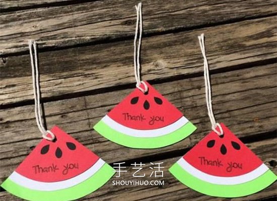 簡單手工制作西瓜感謝卡的做法教程 -  rpnrmr.com