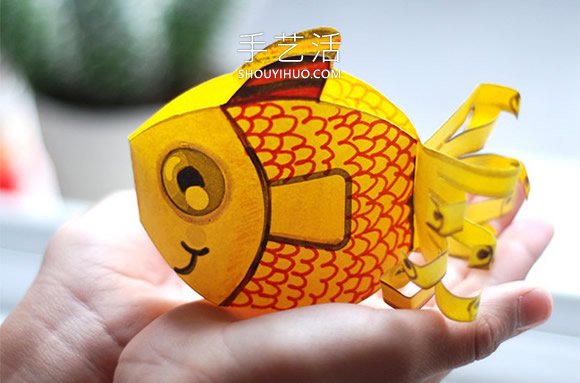 幼兒手工制作卡紙金魚的做法教程 -  rpnrmr.com