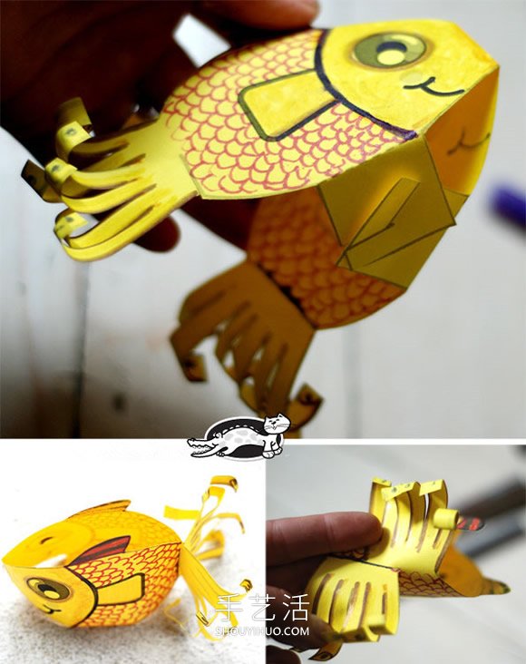幼兒手工制作卡紙金魚的做法教程 -  rpnrmr.com