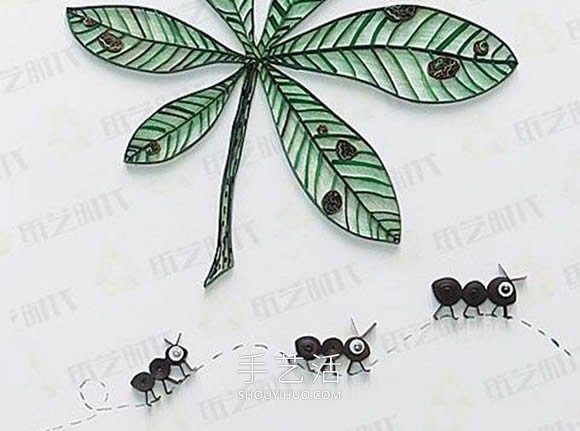樹(shù)葉和螞蟻！簡(jiǎn)單又有趣的衍紙畫(huà)DIY教程 -  rpnrmr.com