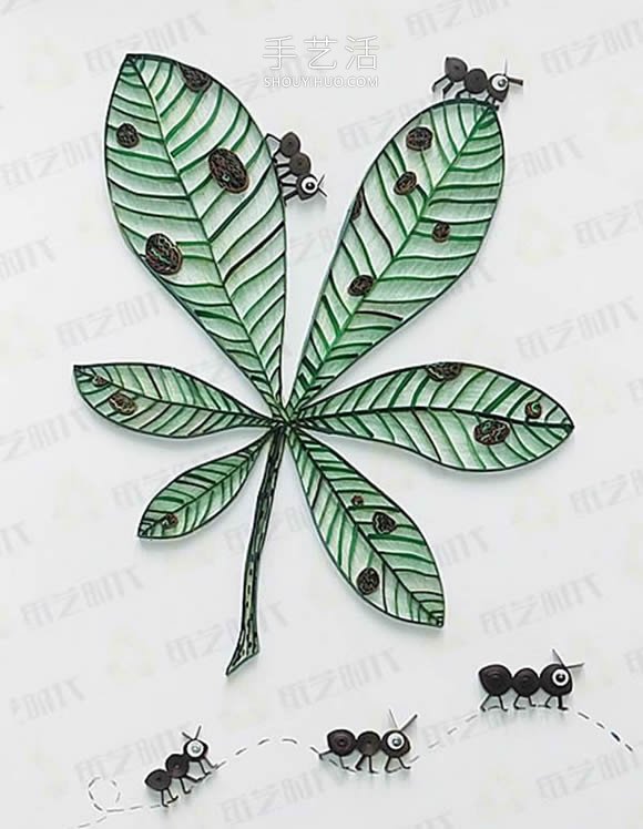 樹(shù)葉和螞蟻！簡(jiǎn)單又有趣的衍紙畫(huà)DIY教程 -  rpnrmr.com