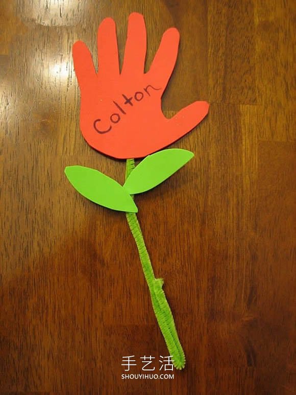 幼兒手工制作教師節(jié)手掌花禮物的做法教程 -  rpnrmr.com