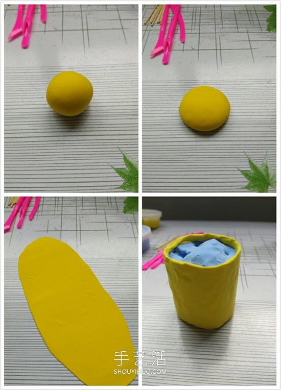 超輕粘土手工制作可愛盆栽的做法教程 -  rpnrmr.com