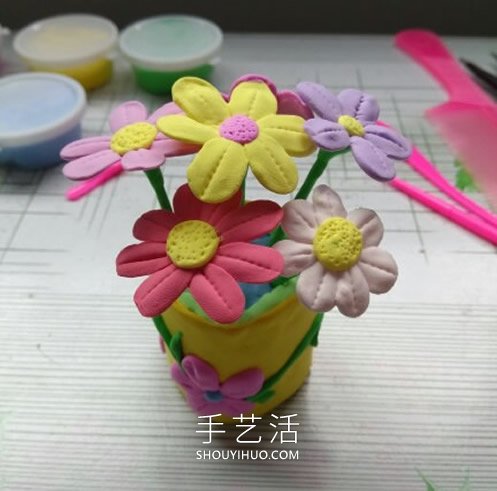 超輕粘土手工制作可愛盆栽的做法教程 -  rpnrmr.com
