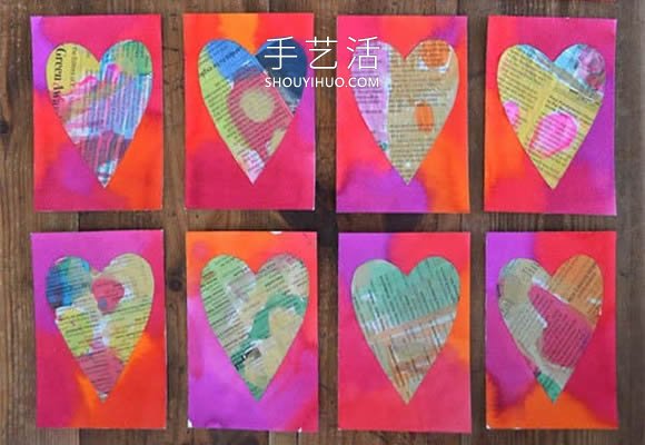 舊報紙再利用 幼兒園自制教師節(jié)愛心卡片教程 -  rpnrmr.com