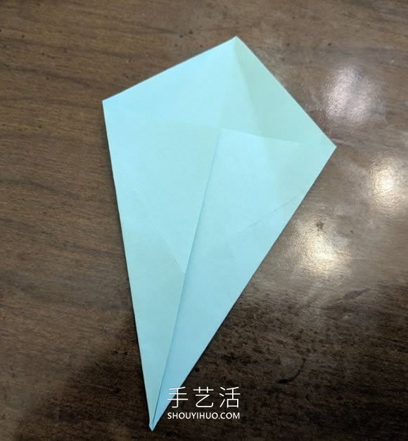 手工折紙扁平玫瑰花和葉子的折法圖解 -  rpnrmr.com